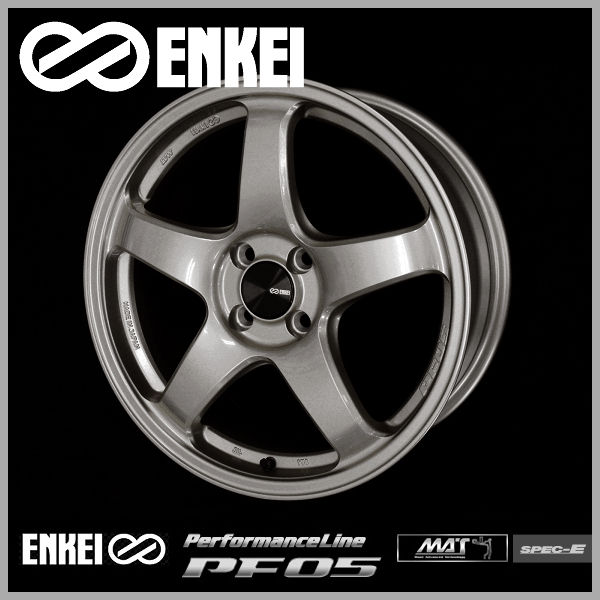 送料無料 ND ロードスター 等 ENKEI エンケイ パフォーマンスラインPF05 国産 軽量ホイール ダークシルバー 205/45R17 ファルケン ジークス タイヤ・ホイール4本セット