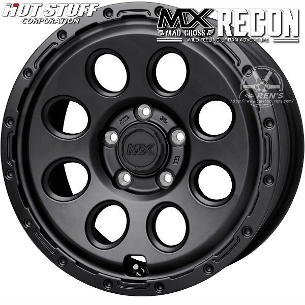 送料無料 10系 シエンタ 現行車 マッドクロス リーコン マットブラック 15インチ 6.0J +43 5H PCD100 新品アルミホイール4本セット