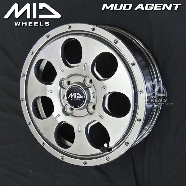 送料無料 軽トラック ハイゼット キャリー アクティ MUD AGENT メタリックグレー １２インチ 4.0J +40 荷重対応 ４本SET ★軽トラック・軽バン等に！