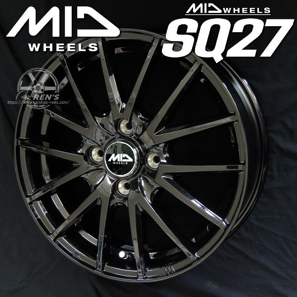 送料無料★タント ムーブ スペーシア シュナイダーSQ27 メタリックブラック 155/65R14 マッドスター ラジアルＡ／Ｔ ホワイトレター