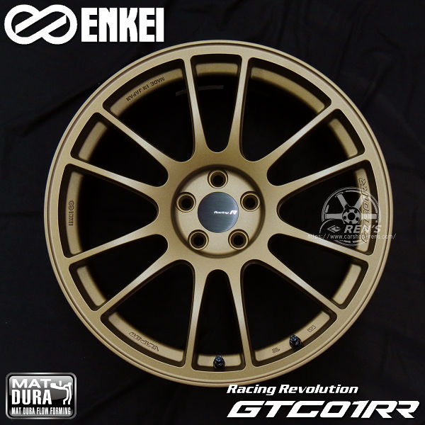 送料無料 GR86 86 BRZ カローラスポーツ 等 エンケイ Racing Revolution GTC01RR チタニウムゴールド 8.5J +42 PCD100-5 225/40R18　 ヨコハマ AVID タイヤ ホイール 4本セット
