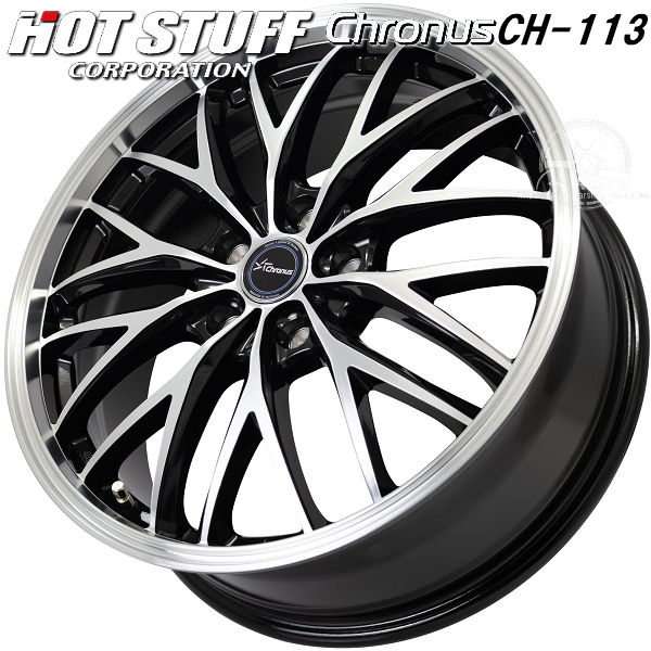 送料無料 90系 VOXY ノア RP6 ~ 8 系 ステップワゴン など クロノス CH-113 メタリックブラックポリッシュ 225/40R19 ヨコハマタイヤ ホイール4本セット