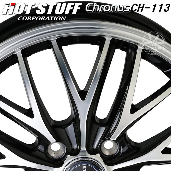 送料無料 タンク ルーミー トール ジャスティ クロノス CH-113 メタリックブラックポリッシュ 175/55R15 タイヤ ホイール4本セット