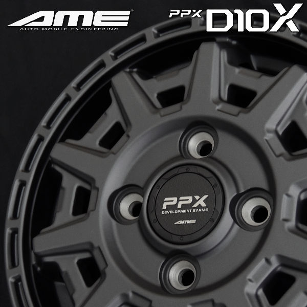 送料無料 軽トラック ハイゼット キャリー N-VAN等 AME 共豊コーポレーション PPX D10X マットダークガンメタリック 145R12C 80/78N A/T オールテレーン ホワイトレター タイヤ 荷重対応 タイヤセット