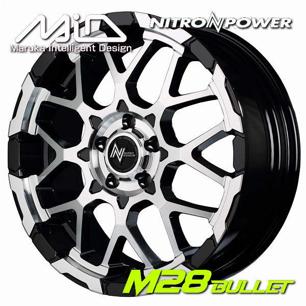 送料無料 デリカD:5 RAV4 など MID ナイトロパワー M28バレット 235/70R16 TOYO オープンカントリー R/T ホワイトレター タイヤセット