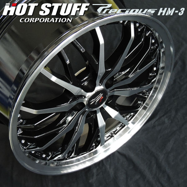 ③プレシャス HM-3 215/45R18 ヴォクシー ノア ブラックポリッシュ 送料無料 90系 VOXY ノア など プレシャスHM-3 メタリックブラック
