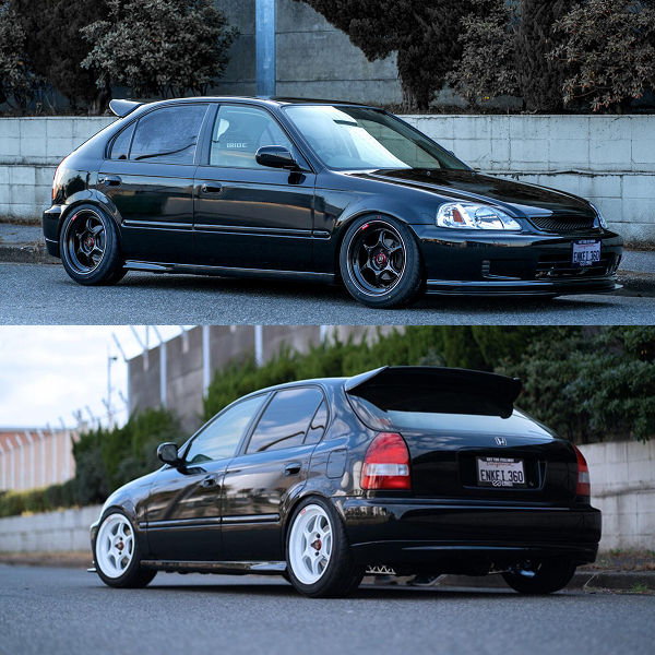 送料無料 ENKEI PerformanceLine PF06 エンケイ パフォーマンスラインPF06 マシニングブラック 15inch 8.0J +25 R:FACE 4H PCD100-4H 国産 軽量ホイール 4本セット 1本あたりの重量 7.0Kg~