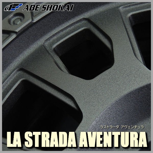 4本 送料無料 ジムニー 16インチ 5.5J +22 5穴 PCD139.7  ラストラーダ アヴェンチュラ リンクルブラック 結晶塗装