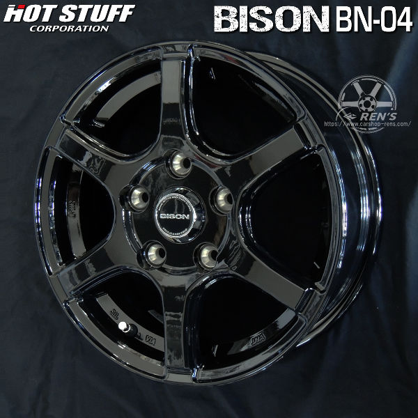 送料無料 タウンエース グランマックス ボンゴバン バイソン BN-04（5H PCD114.3） メタリックブラック 165/80R14 97/95N ダンロップ エナセーブVAN01 荷重対応タイヤ