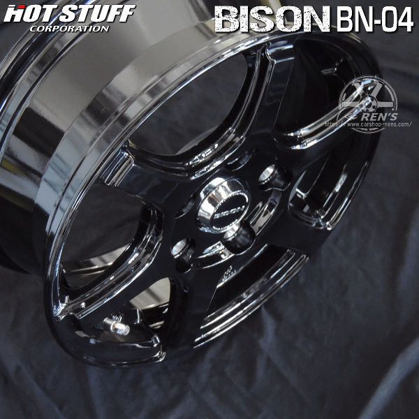 送料無料 タウンエース グランマックス ボンゴバン バイソン BN-04（5H PCD114.3） メタリックブラック 165/80R14 97/95N ダンロップ エナセーブVAN01 荷重対応タイヤ