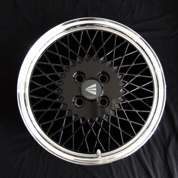 送料無料 N-VAN アトレー クリッパー など 軽自動車用！  ＥＮＫＥＩ エンケイ ９２メッシュ Black with Machined Lip 165/50R15 ヨコハマタイヤ