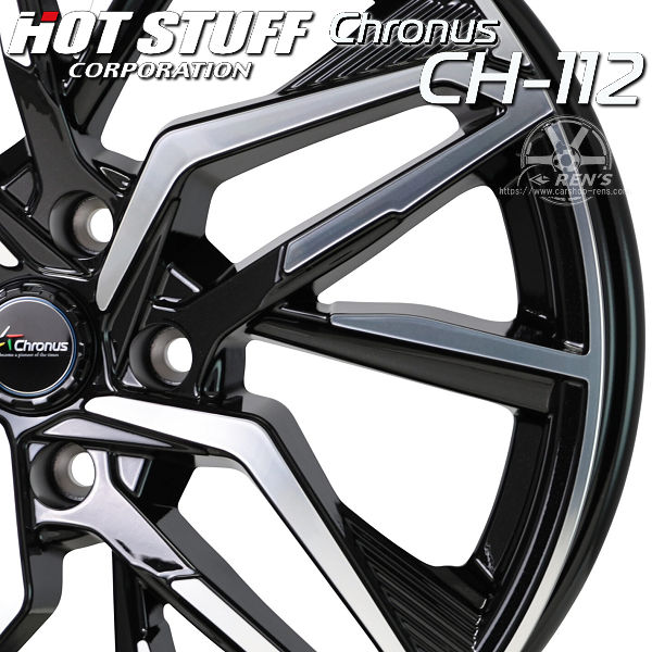 送料無料 １０系 シエンタ クロノス CH-112 メタリックブラックポリッシュ 205/45R17 タイヤ ホイール4本セット