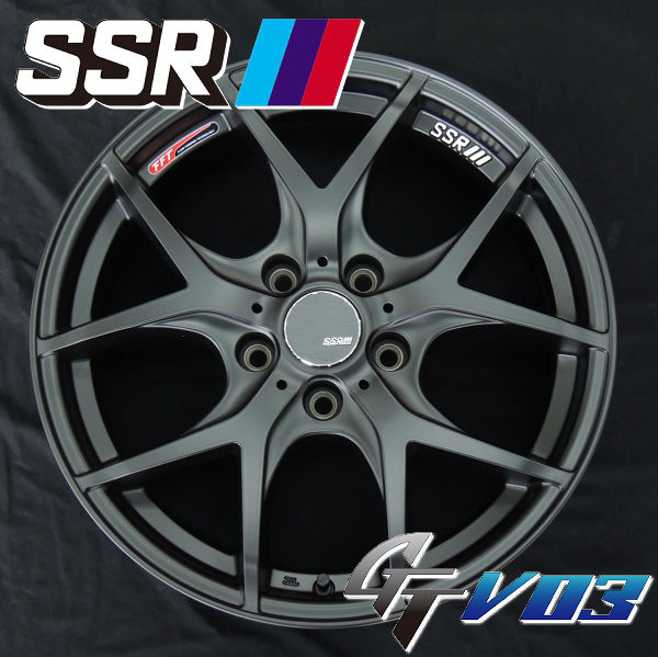 送料無料 GR86 86 BRZ カローラスポーツ SSR GTV03 フラットブラック 8.5J 225/40R18 タイヤホイールセット