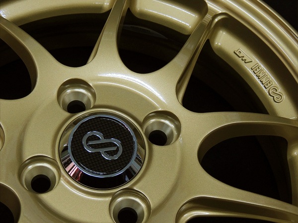 送料無料 アトレー エブリイ N-VAN などに ENKEI エンケイ パフォーマンスライン PF01 ゴールド 165/50R15 国産タイヤ ホイール4本セット