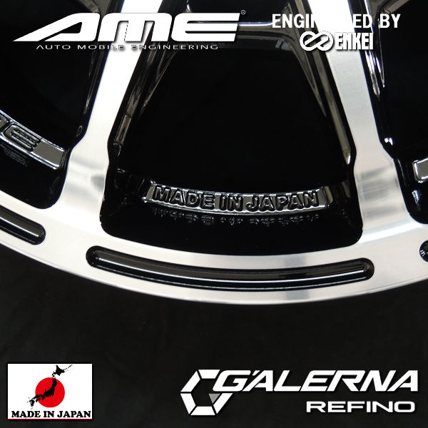 送料無料 200系ハイエース エンケイ製 国産ホイール ガレルナ レフィーノ ブラックポリッシュ 17インチ 6.5J +38 PCD139.7 6H JWL・JWL-T規格 新品４本