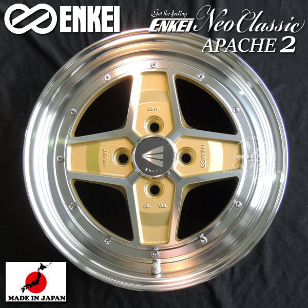 軽自動車用15×5JホイールracingPIAA日本製タイヤ2本3分山