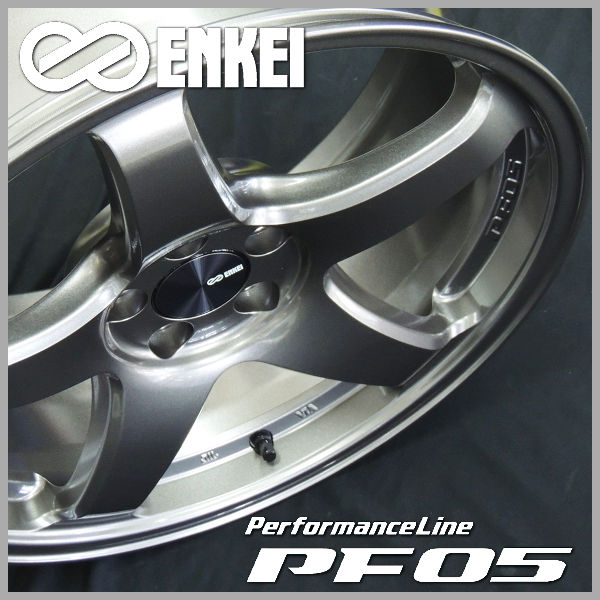 送料無料 86 BRZ カローラスポーツ レクサスCT等に ENKEI エンケイ PF05 国産ホイール １９インチ ダークシルバー 225/35R19 国産タイヤ