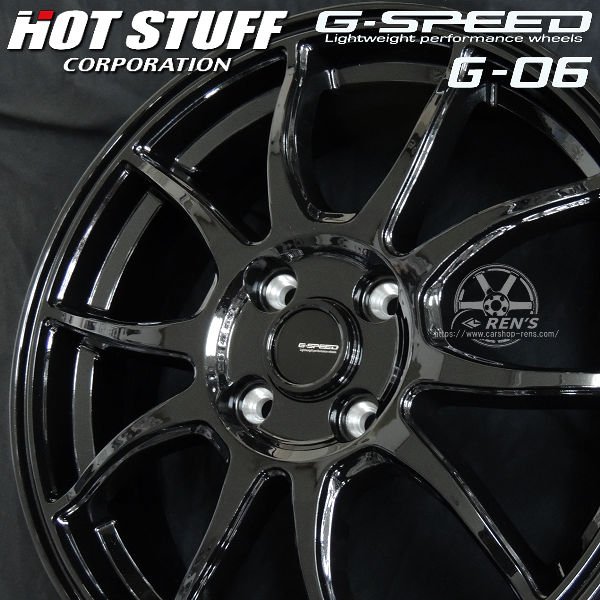 送料無料 G・SPEED G06 メタリックブラック 16インチ 6.0J +45 4穴