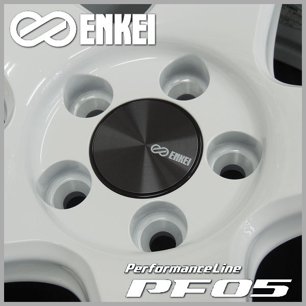 送料無料 ENKEI エンケイ パフォーマンスラインPF05 ホワイト 18インチ 8.5J +45（5穴PCD114.3） WRX S4 シビック（FC1 FK7 FL1 FL4）等に ホイール4本セット