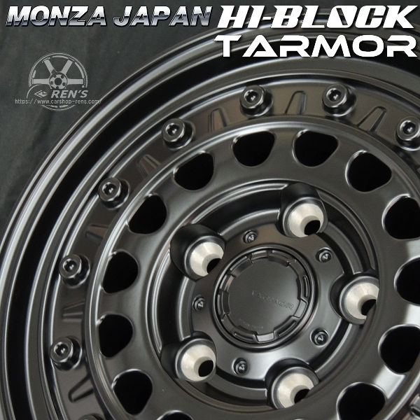 タウンエースバン 専用 送料無料 HI-BLOCK TARMOR サテンブラック 165/80R14 97/95N TOYO オープンカントリーR/T ホワイトレター 荷重対応