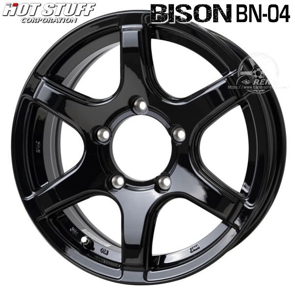 185/85R16 105/103N ホイール付　4本セット　ジムニー 送料無料 ジムニー バイソン BN-04 メタリックブラック 185/85R16
