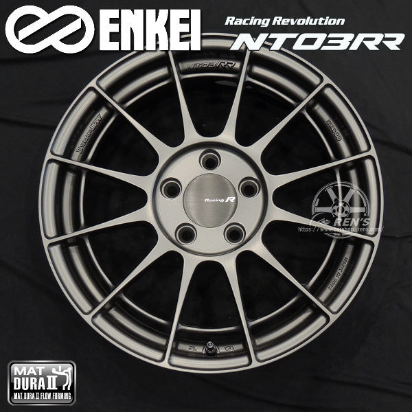 送料無料 GR86 86 BRZ カローラスポーツ 等 ENKEI Racing Revolution NT03RR エンケイレーシング レボリューション NT03RR マットダークガンメタリック 8.5J +42 5H-PCD100 225/40R18 タイヤ ホイール 4本セット
