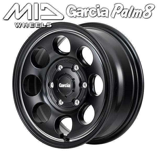 デリカＤ５ RAV4 送料無料 ガルシア Palm8 パーム８ セミグロスブラック/ヴァーレイポリッシュ 235/70R16 TOYO オープンカントリー R/T ホワイトレター