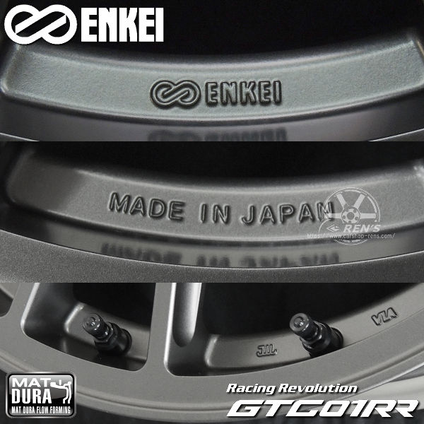 ENKEI エンケイ GTC01RR (マットダークガンメタリック/ミドルフェイス) 9.5J x 18インチ +35 PCD120 5穴 4本セット (GTC01RR-E030-MDG-4S 送料無料 ENKEI エンケイ Racing Revolution GTC01RR マットダーク