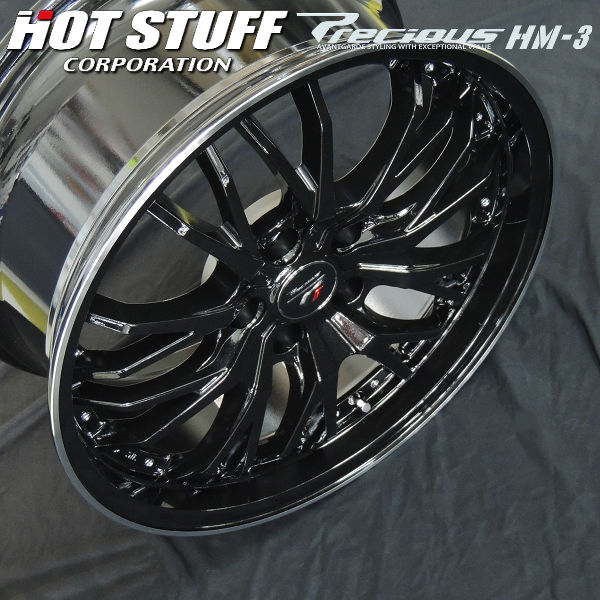 送料無料 プレシャス HM3 メタリックブラックリムポリッシュ 18inch 8.0J +42 5穴 PCD114.3 新品 アルミ ホイール 4本セット 0件のレビュー