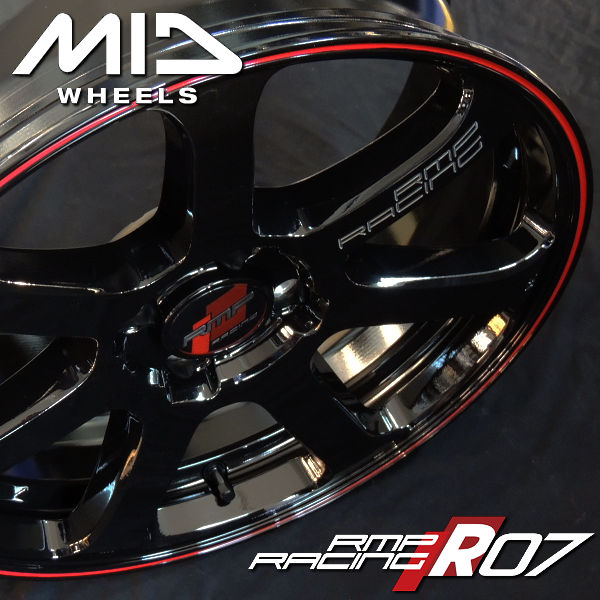 MID RMPレーシング R07 ホイール ブラック/リムレッドライン 18インチ