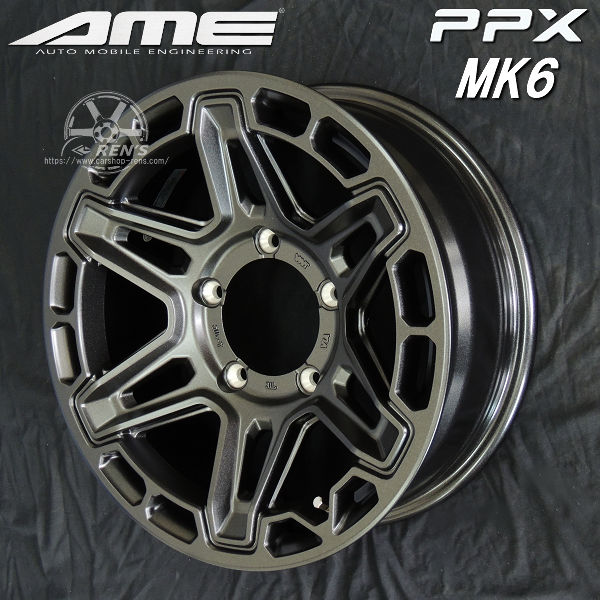 送料無料 ジムニー シエラ ノマド AME PPX MK6 ステルスグレーメタリック 16インチ 6.0J ± 0 5穴 PCD139.7 ダンロップ グラントレックR/T01 ホワイトレター 215/65R16 タイヤホイール4本セット