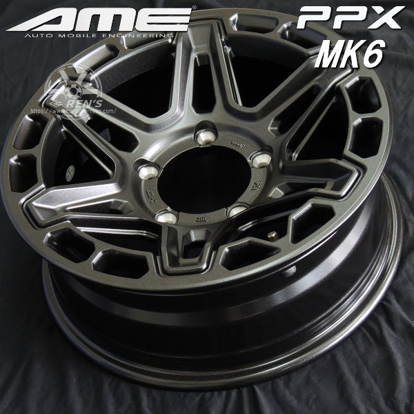 送料無料 ジムニー シエラ ノマド AME PPX MK6 ステルスグレーメタリック 16インチ 6.0J ± 0 5穴 PCD139.7 ダンロップ グラントレックR/T01 ホワイトレター 215/65R16 タイヤホイール4本セット