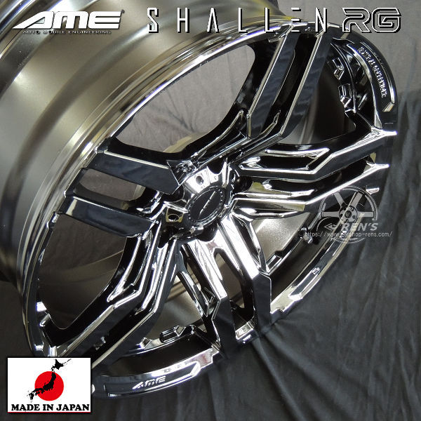 送料無料 4本在庫あり 40系アルファード ヴェルファイア 日本製 安心のENKEI 製造 AME 共豊コーポレーション シャレン RG SBC メッキ 20inch 8.5J +35 5穴 PCD120