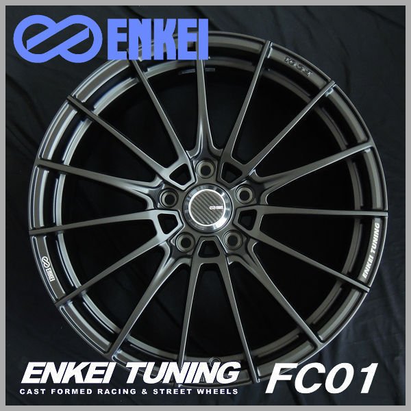 送料無料★アルファード ヴェルファイア 軽量★エンケイ ENKEI TUNING FC01 セミグロスブラック 245/40R20 国産タイヤ