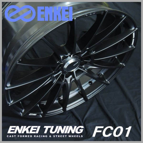 送料無料★アルファード ヴェルファイア 軽量★エンケイ ENKEI TUNING FC01 セミグロスブラック 245/40R20 国産タイヤ