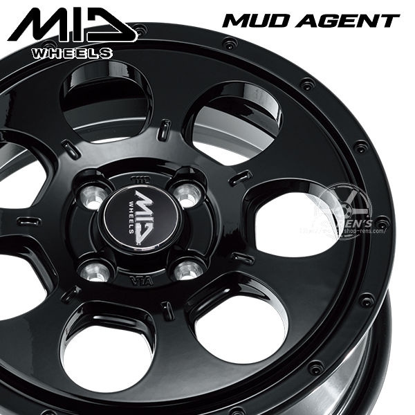 カスタムブラックエディション　軽四　155/65R14　エブリイ　ハイゼット 送料無料 N-VAN デリカミニ ハイゼット エブリィ MUD AGENT