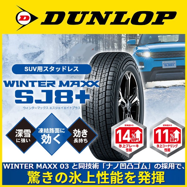 送料無料 20系レクサスRX ナット車 2023年製 DUNLOP WINTER MAXX SJ8+ 235/55R20 国産スタッドレス 純正Lマーク・ナット対応 LF2 SMC