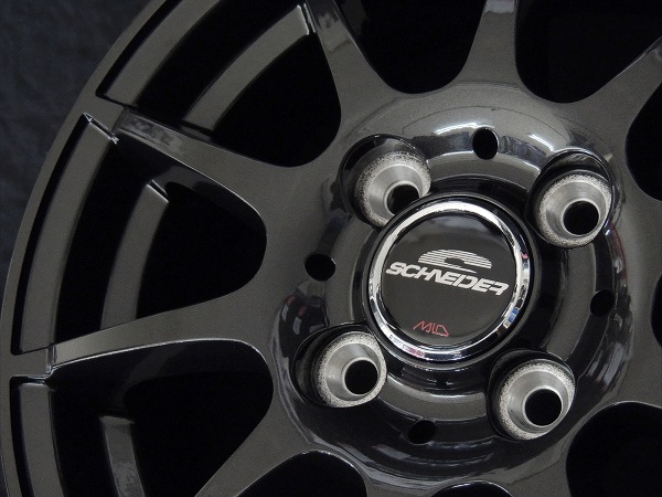 送料無料 アトレー バモス エブリィ NV100等に シュナイダー スタッグ ストロングガンメタ 165/55R14 ヨコハマタイヤ