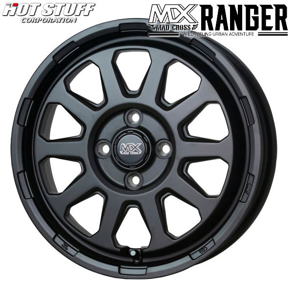タフト ダイハツ純正 165/65R15 ブラックスチールホイールセット 送料無料 タフト TAFT マッドクロス レンジャー マットブラック