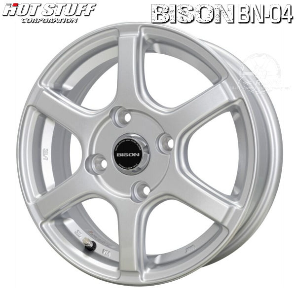 送料無料 NV200 バネット（2WD） ブリヂストン ブリザックVL10A 165/80R14 97/95N 荷重対応 スタッドレス タイヤホイール4本セット バイソン BN-04 シルバー 塩害軽減対策品