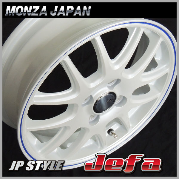 送料無料★ タフト TAFT JEFA パールホワイト/ブルーライン 165/65R15 マッドスターM/T ホワイトレター マッドテレーン