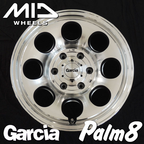 送料無料 ランドクルーザー プラド ハイラックス FJ ガルシア　Palm8 メタリックグレーポリッシュ 17インチ 8.0J +20 新品　４本