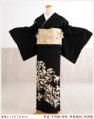 留袖レンタル 手刺繍 ts197 黒留袖レンタル 特選「手刺繍」留袖　華燭縁起に飛翔鶴【フルセット】結婚式 留め袖 母親 着物レンタル チャペル 神前式 最高級 プレミア 人気 親族〔レンタル留袖〕〔