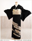 留袖レンタル 手刺繍 ts200 黒留袖レンタル 特選「手刺繍」留袖　吉祥宝尽し慶び綾分【フルセット】結婚式 留め袖 母親 着物レンタル チャペル 神前式 最高級 プレミア 人気 親族〔レンタル留袖〕