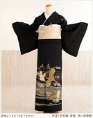 手刺繍 留袖レンタル ts203 黒留袖レンタル 結婚式 母親 留め袖 【フルセット】 着物レンタル チャペル 神前式 最高級 プレミア 人気 親族 レンタル留袖 tomesode 往復送料無料 祝い