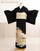 大きいサイズ 留袖レンタル 桂由美 th023「彩ね絵巻」【16点フルセット】黒留袖 結婚式 母親 親族 留め袖 着物レンタル 正絹 高級留袖 広巾 幅広 ＬＬサイズ 大きめ 13号〜19号 人気 Y