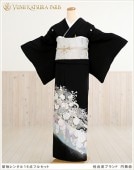 桂由美【留袖　レンタル】（レンタル留袖）（留袖レンタル）ts079　円舞曲　【レンタル　黒留袖】【黒留袖レンタル】【留め袖】【貸衣装】【結婚式】【往復送料無料】留袖レンタル【留袖フルセット】新品足袋プ