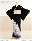 【留袖　レンタル】 桂由美 （レンタル留袖）（留袖レンタル）ts087　バラ伝説　【レンタル　黒留袖】【黒留袖レンタル】【留め袖】【貸衣装】【結婚式】留袖レンタル【留袖フルセット】【女性和服】【母親】