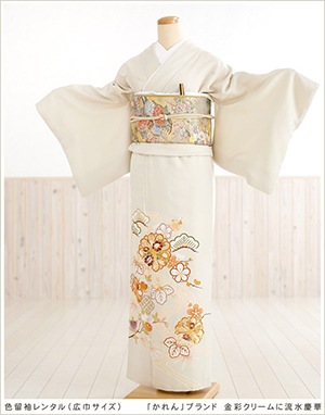 大きいサイズ色留袖レンタル｜五つ紋｜結婚式｜式典｜着物レンタル