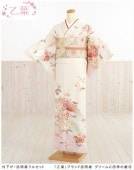 訪問着レンタル 乙葉 hw1142-3 結婚式 七五三 着物レンタル フルセット 卒業式 入学式 お宮参り 訪問着レンタル 訪問着レンタル ママ 訪問着レンタル 母 母親 人気 　クリーム色